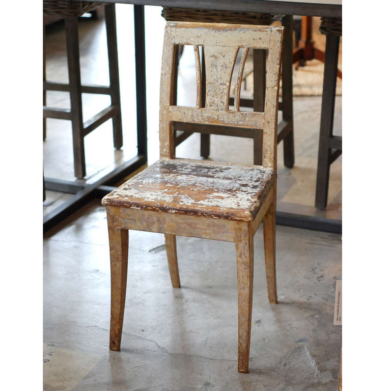 19th c. Swedish side chair in original paint