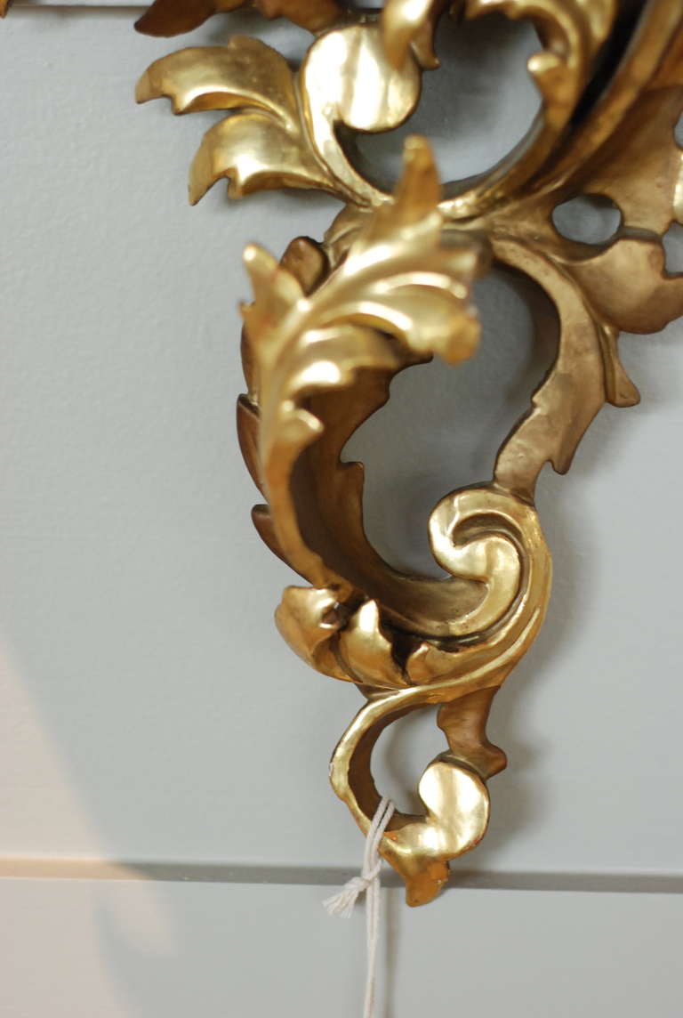 20th Century Heavily Carved Giltwood Bracket