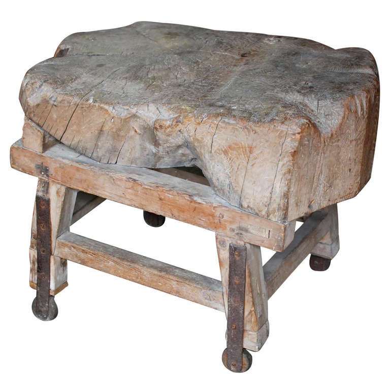 Butcher Block On Wheels at 1stDibs
