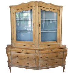 19th century stripped pine cabinet