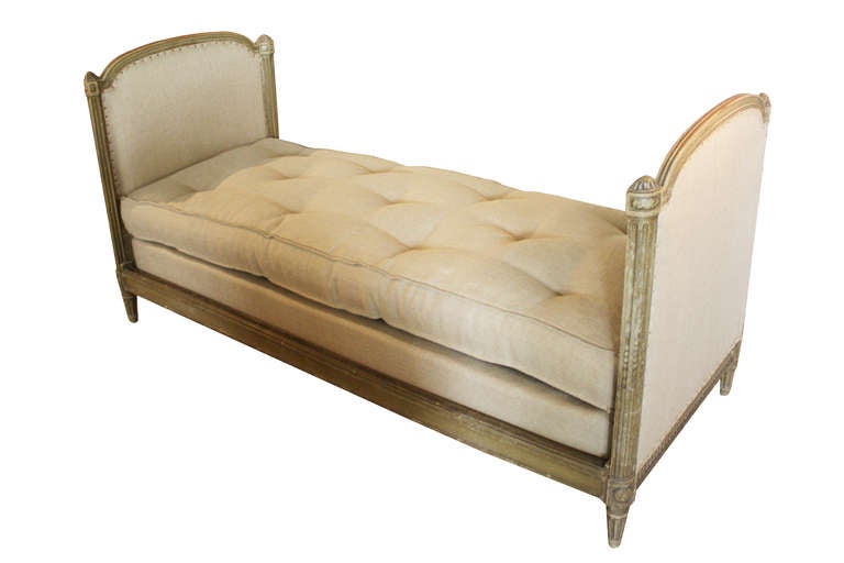 19th century French daybed in the Louis XVI style with original paint