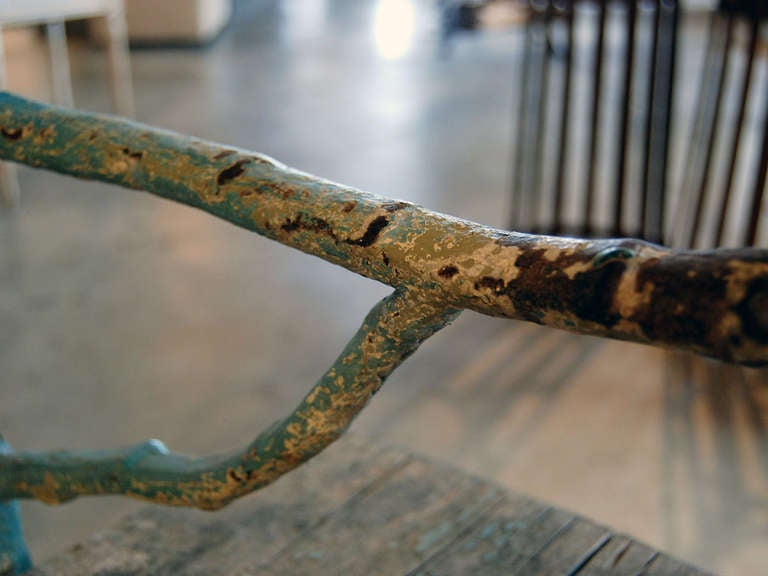French Faux Bois Garden Bench