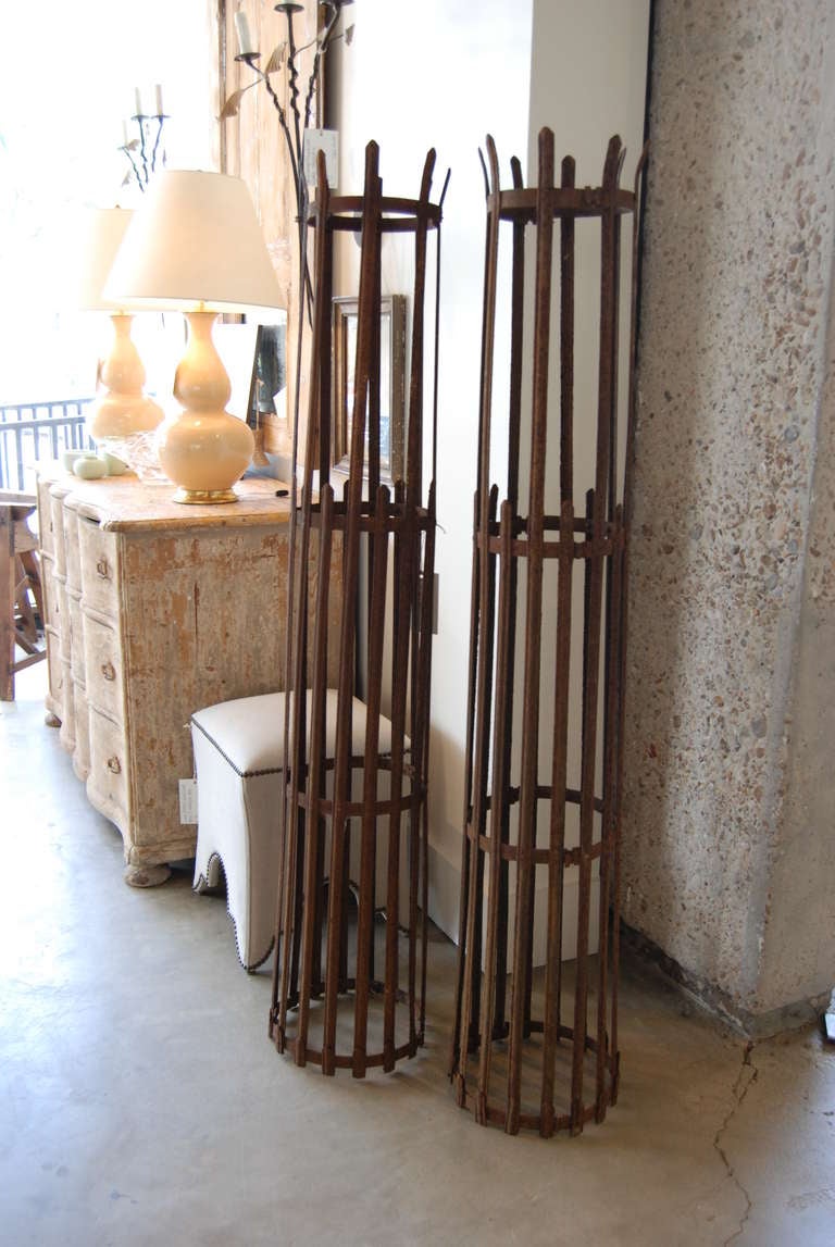 Vintage Iron Tree Guards In Good Condition In Houston, TX