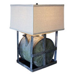 Table lamp from vintage kerosene can