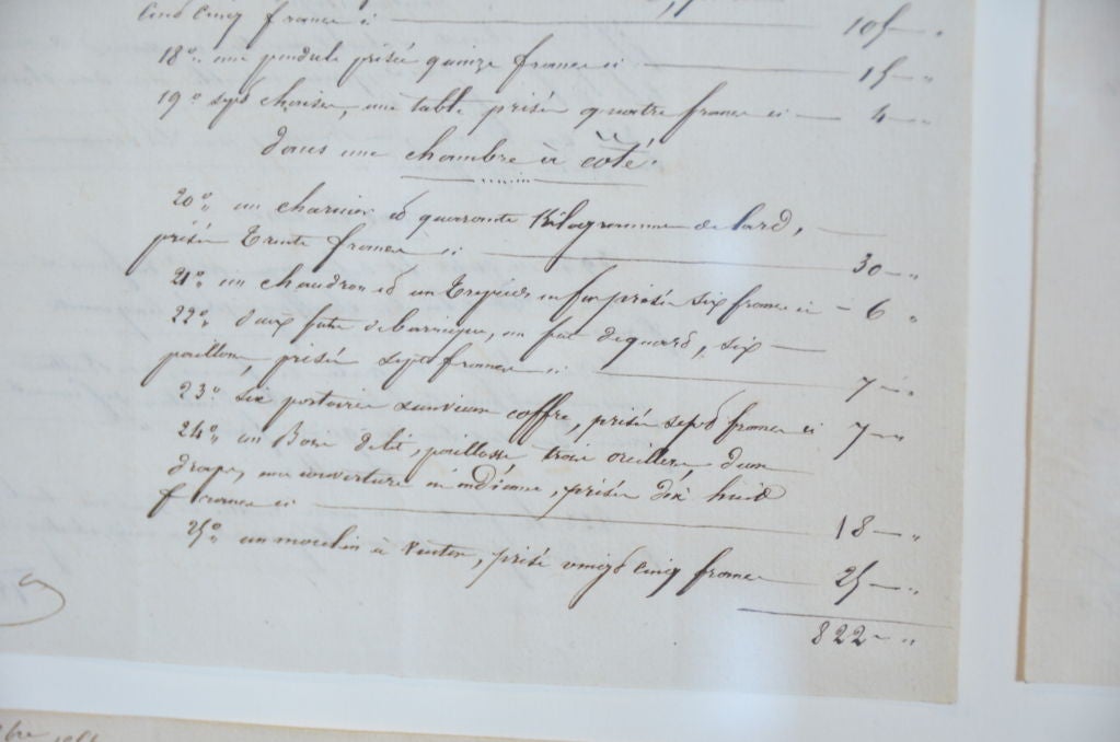 19th Century Framed legal documents