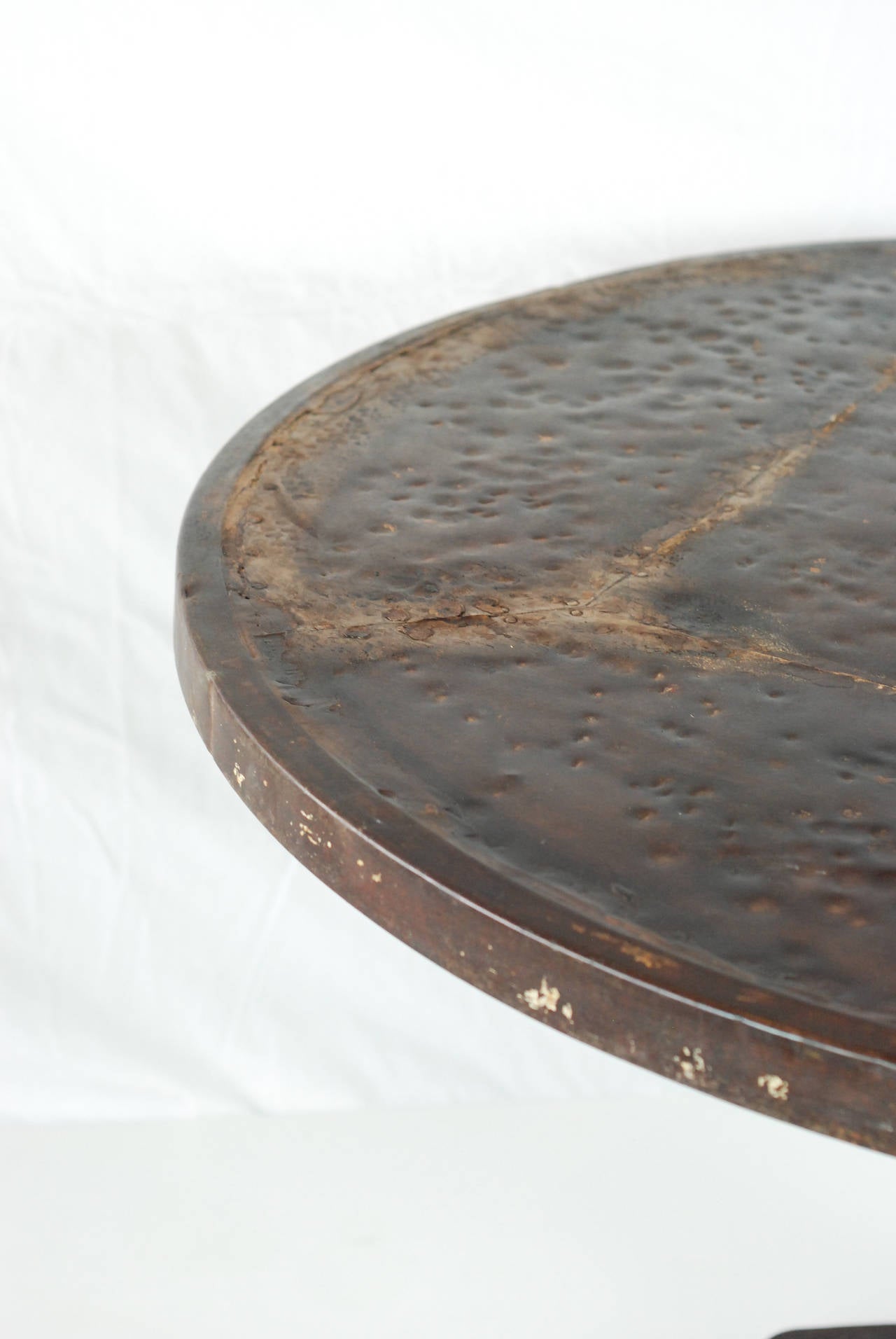 19th Century Round French Industrial Table For Sale
