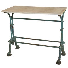 Garden table with marble top