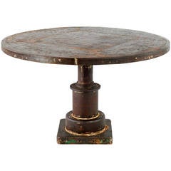 Round French Industrial Table