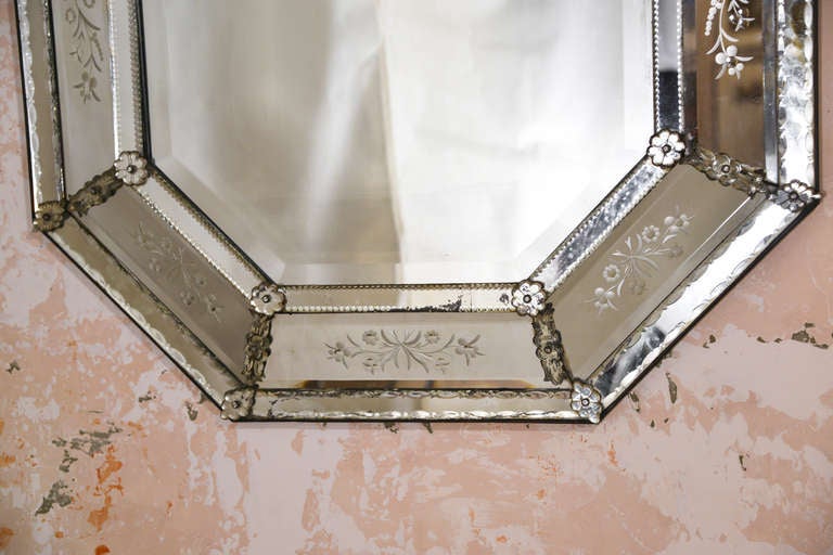 1950's Venetian Mirror In Excellent Condition In Houston, TX