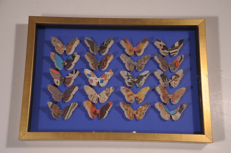 Pair Of Vintage Paper Butterflies at 1stdibs