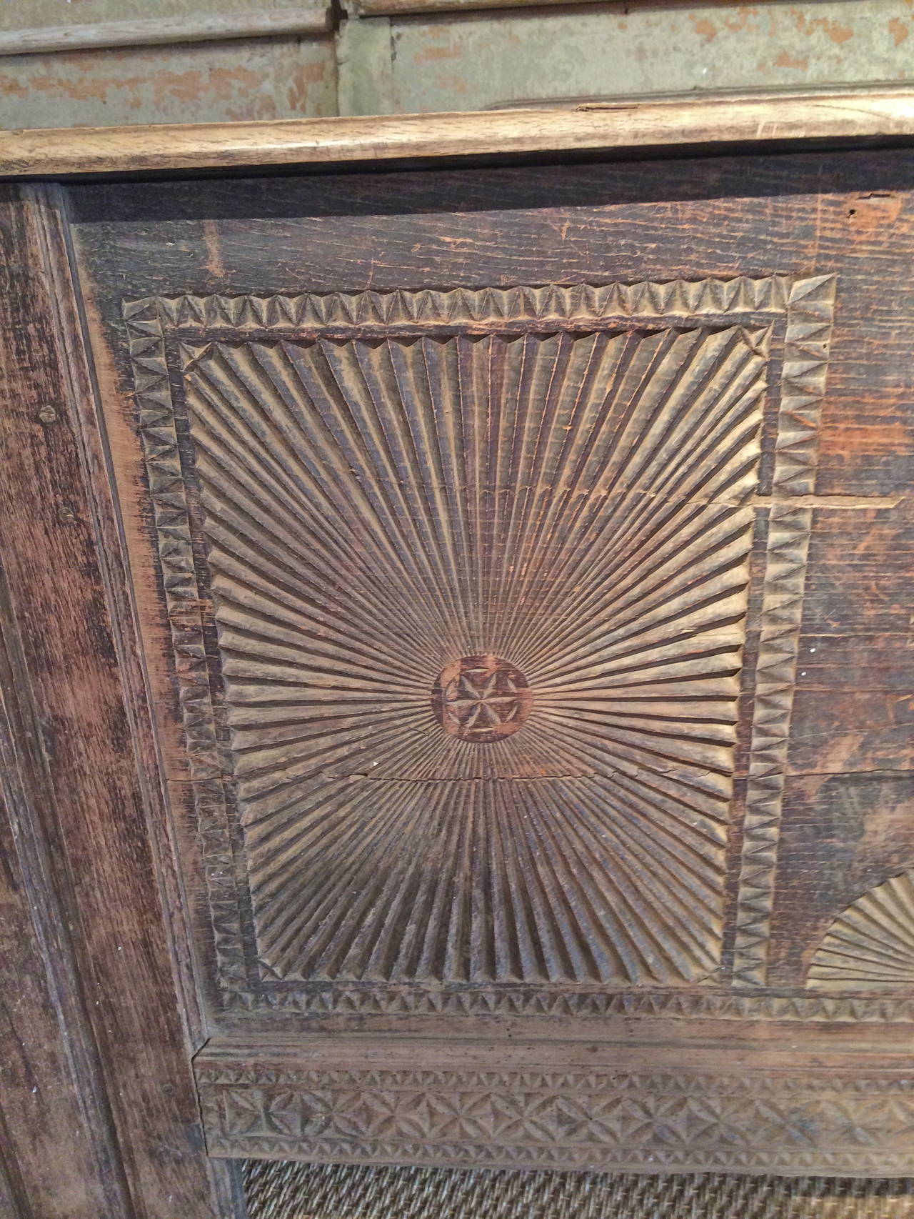Late 17th. Early 18th.Century Spanish Cassone In Distressed Condition In Houston, TX