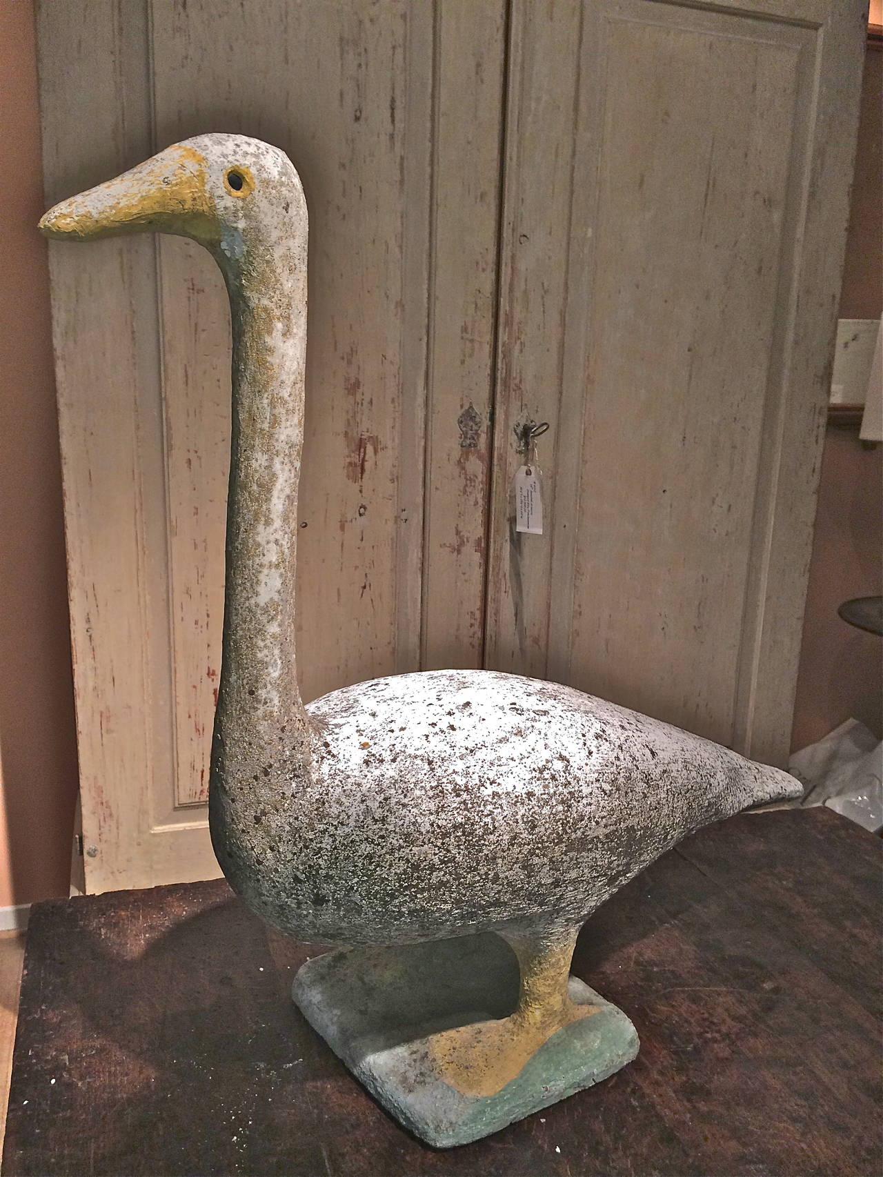 Quirky French cement goose by Emile Taugourdeau.