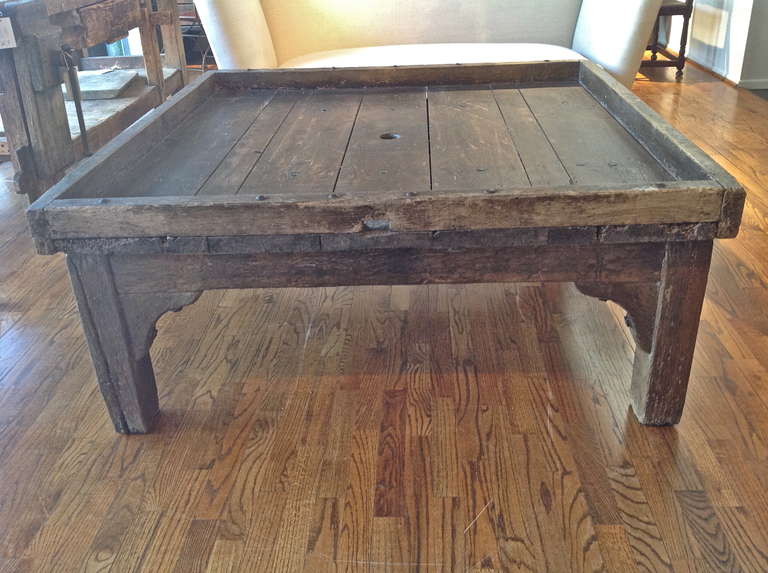 Late 18th. / early 19th. century French wine press base converted to a coffee table.