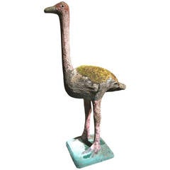 20th Century Cement Ostrich by Emile Taugourdeau