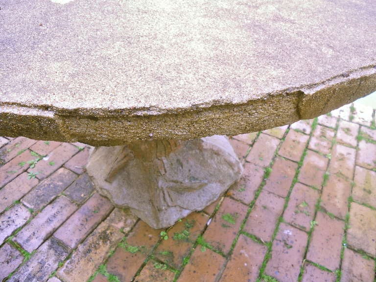 French Cement Faux Bois Garden Table 3