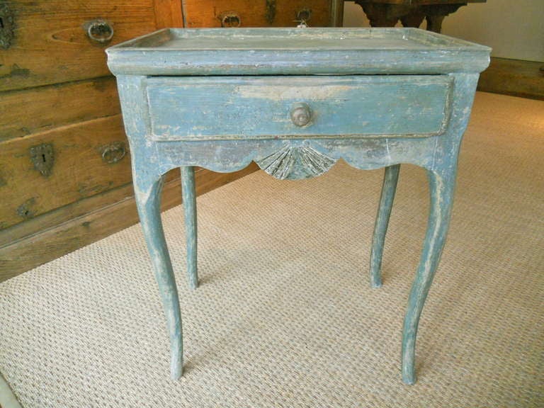 Pine 18th. Century Swedish Rococo Tray Top Table