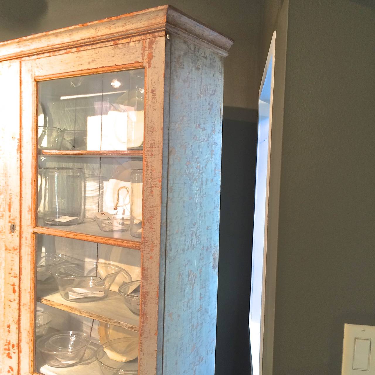 19th Century Swedish Painted Vitrine