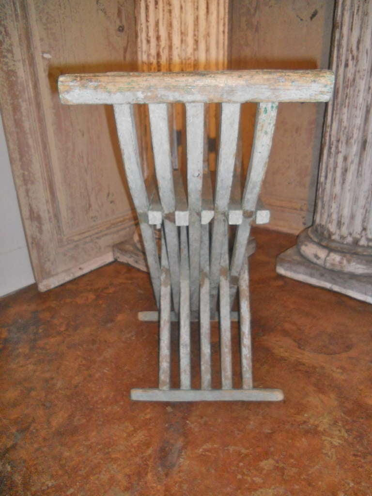 19th Century Swedish Baroque Folding Chair