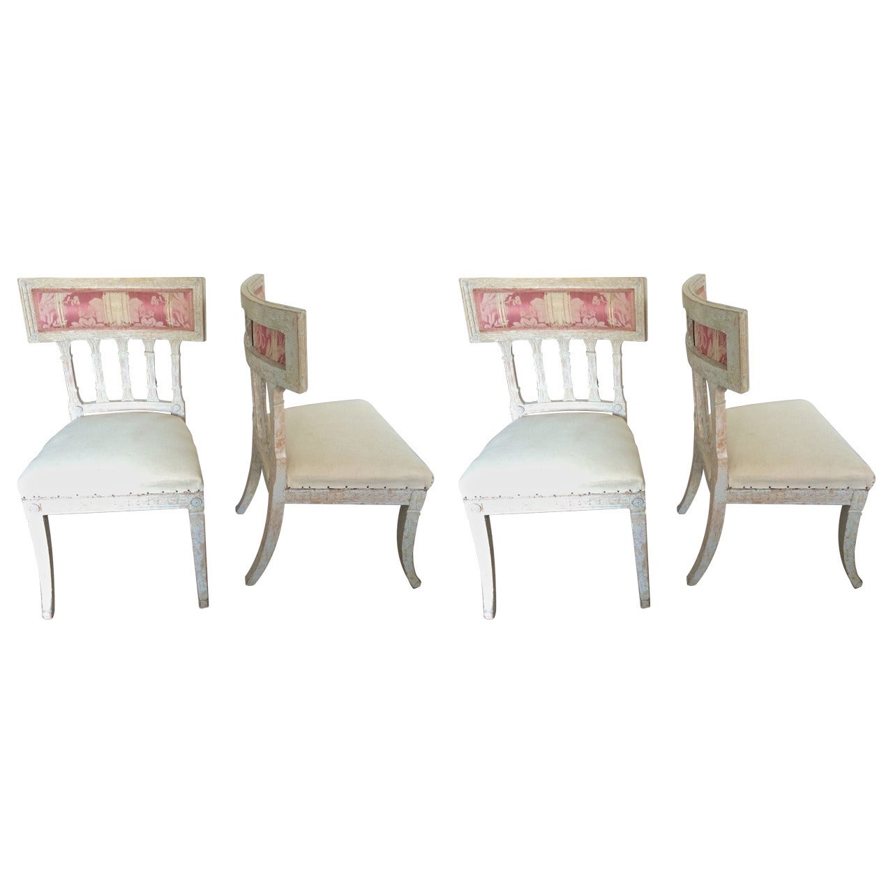 Four Swedish Gustavian Side Chairs