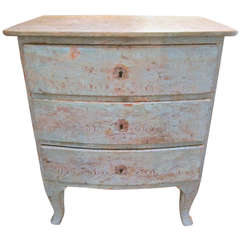 18th Century Swedish Rococo Three Drawer Commode