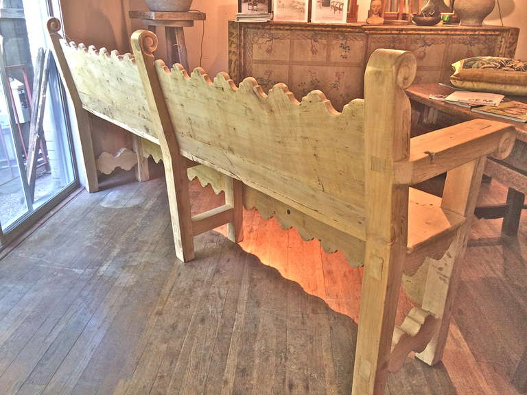 Spanish Colonial 19th Century Mexican Colonial Sabino Bench