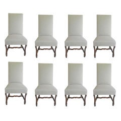 8 Louis XIII Style Os du Mouton Chairs