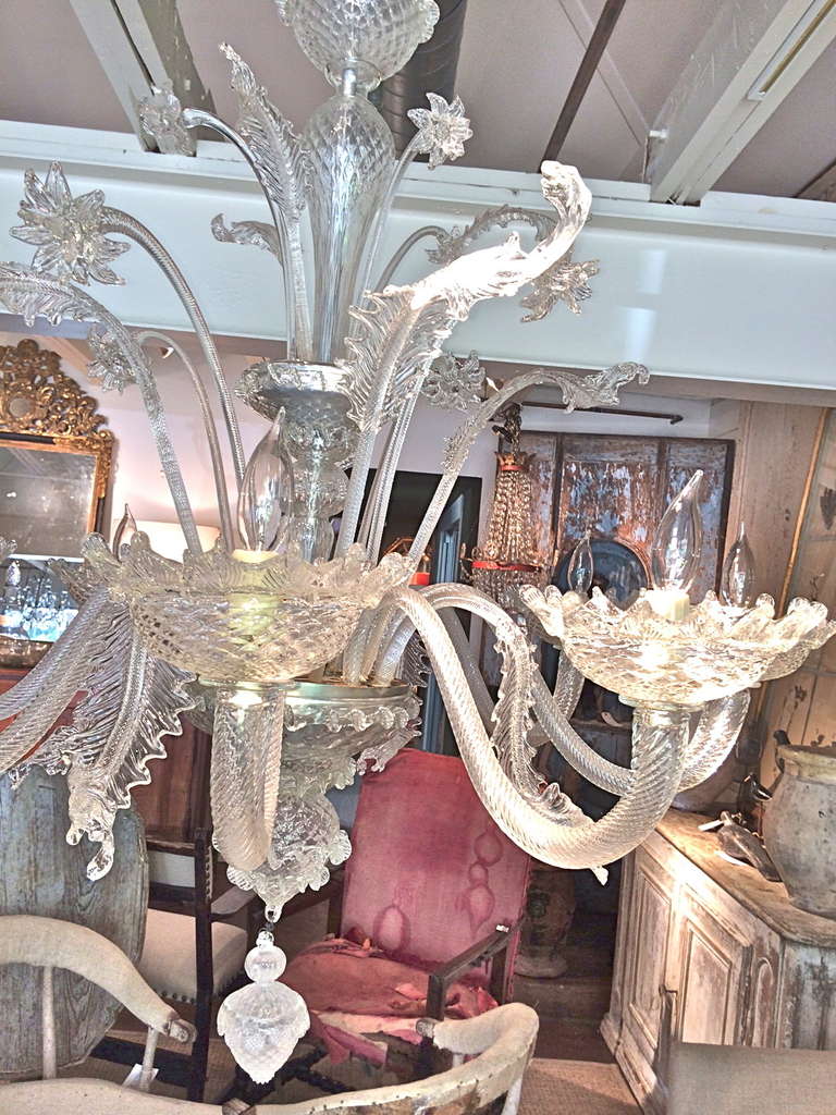 20th Century Murano Chandelier In Excellent Condition In Houston, TX