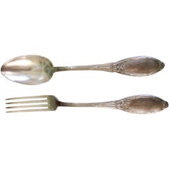 French Silver Plate Forks 
Spoons
