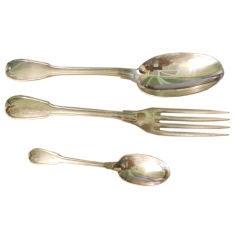 Antique French Silver Plate Flatware