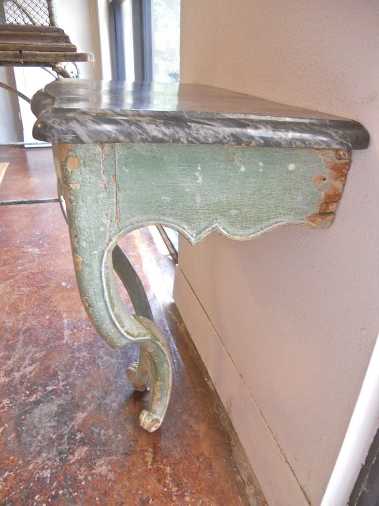 18th.Century French Louis XV Painted Console In Good Condition In Houston, TX