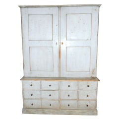 Antique Swedish Late Gustavian Painted  Deux Corp