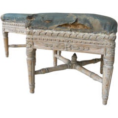 Pair 18th.Century Swedish Gustavian Stools Antique Pair 18th.Century Swedish Gustavian Stools