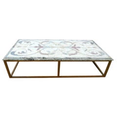 Antique Pietra Dura  Topped Coffee Table