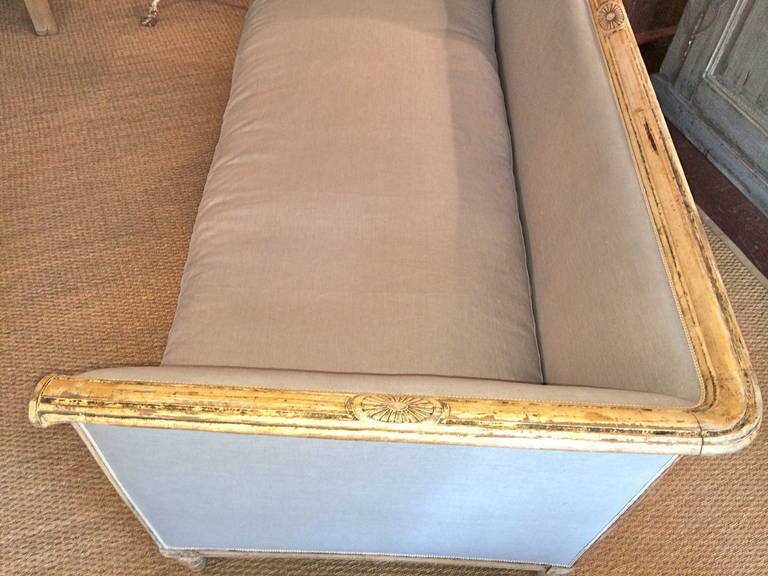 19th Century French Empire Painted Settee 1