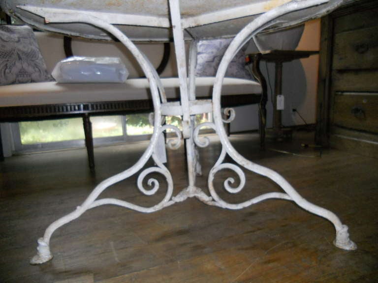 French Large 19th Century Arras Metal Garden Table