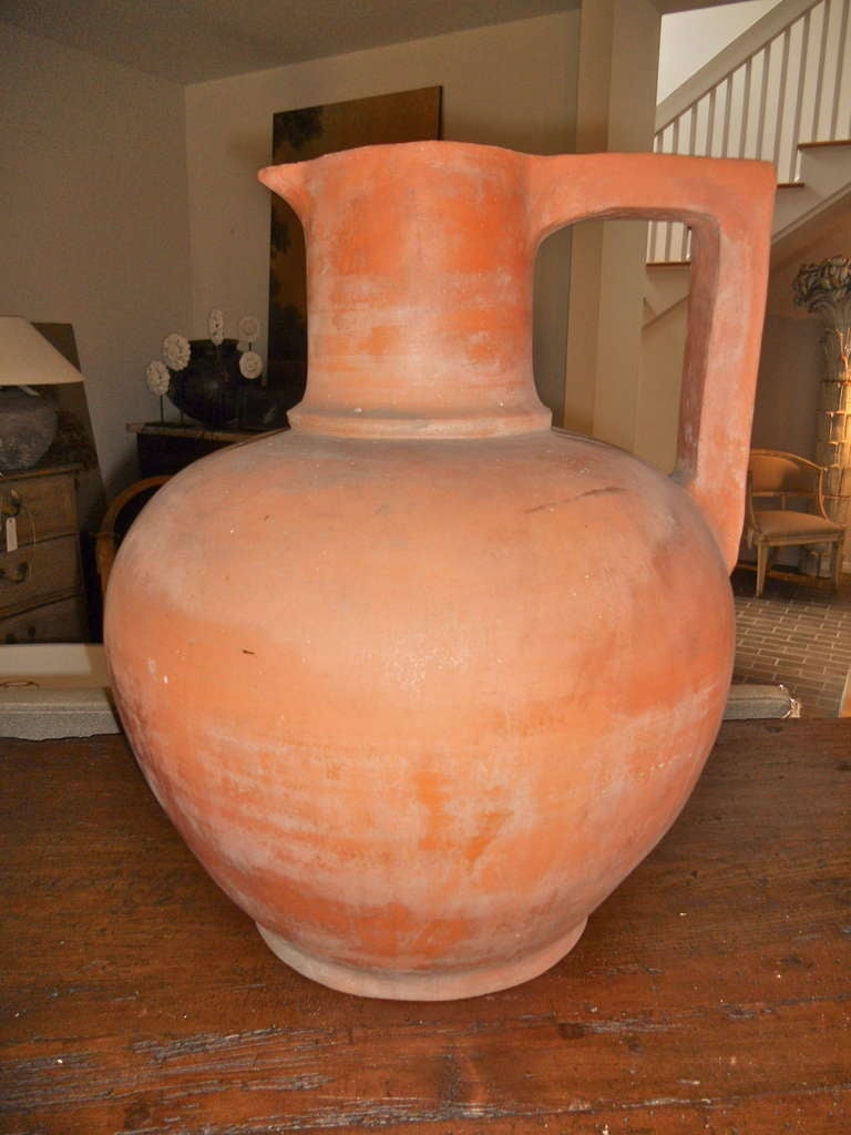 Set of 8 1950's Unglazed Terracotta Vases from Vallurice 1