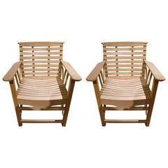 Pair of Bench-Built Armchairs