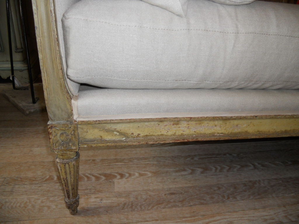 Linen 19th Century Painted Louis XVI Lit de Repose