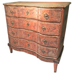 18th Century Danish Rococo Painted Commode
