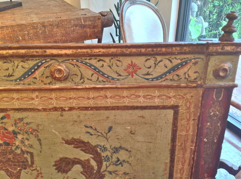 Gesso 18th.Century Spanish Louis XV Painted Settee For Sale