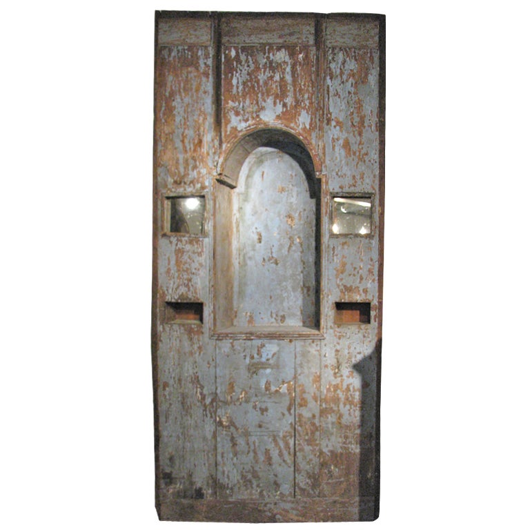 18th. Century Painted Spanish Niche For Sale