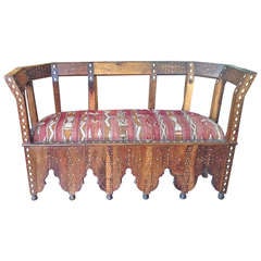 Unusual 19th. Century Syrian Inlayed Sette