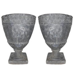 Pair 19th.Century  Lead Urns