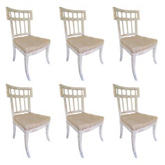 Set of Six 19th. Century Gustavian Chairs