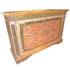 18th Century Faux Painted Credenza