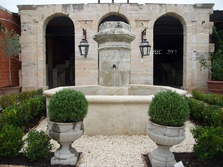 antique stone fountain