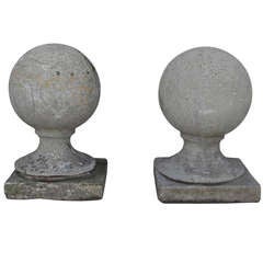 Pair of 19th Century French Stone "Bowles" Garden Elements