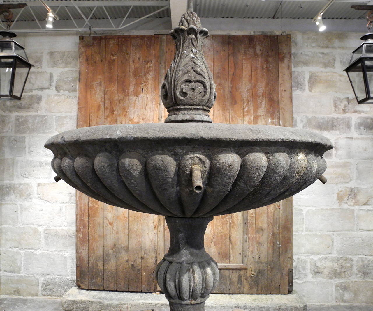 18th Century Reclaimed Italian Peperino Fountain In Good Condition In Houston, TX