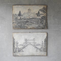 Pair 18th c. Paintings