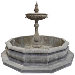 18th Century Reclaimed Italian Peperino Fountain